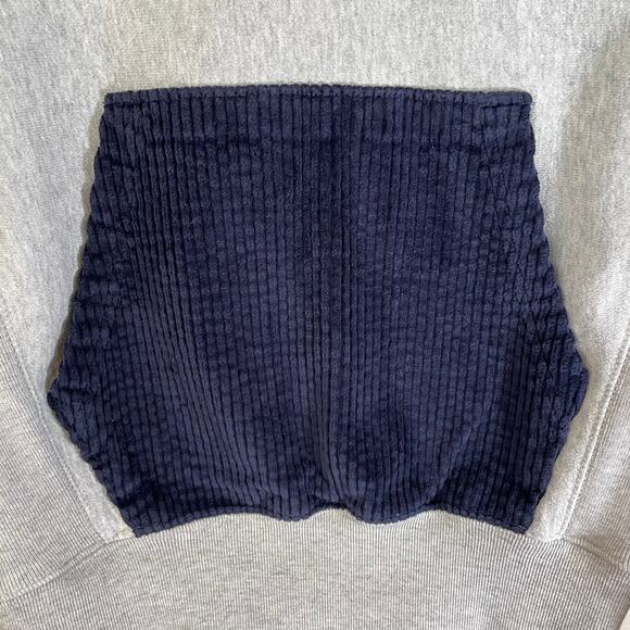 CHAMPION Men's Reverse Weave Corduroy Logo Hoodie Gray Blue XS Streetwear Casual - Picture 6 of 8